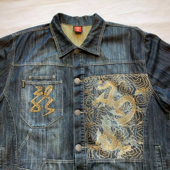 Platinum Gear Jean Denim Jacket Embellished Cowboy Western Ranchware 4XL NWOT - Picture 3 of 12